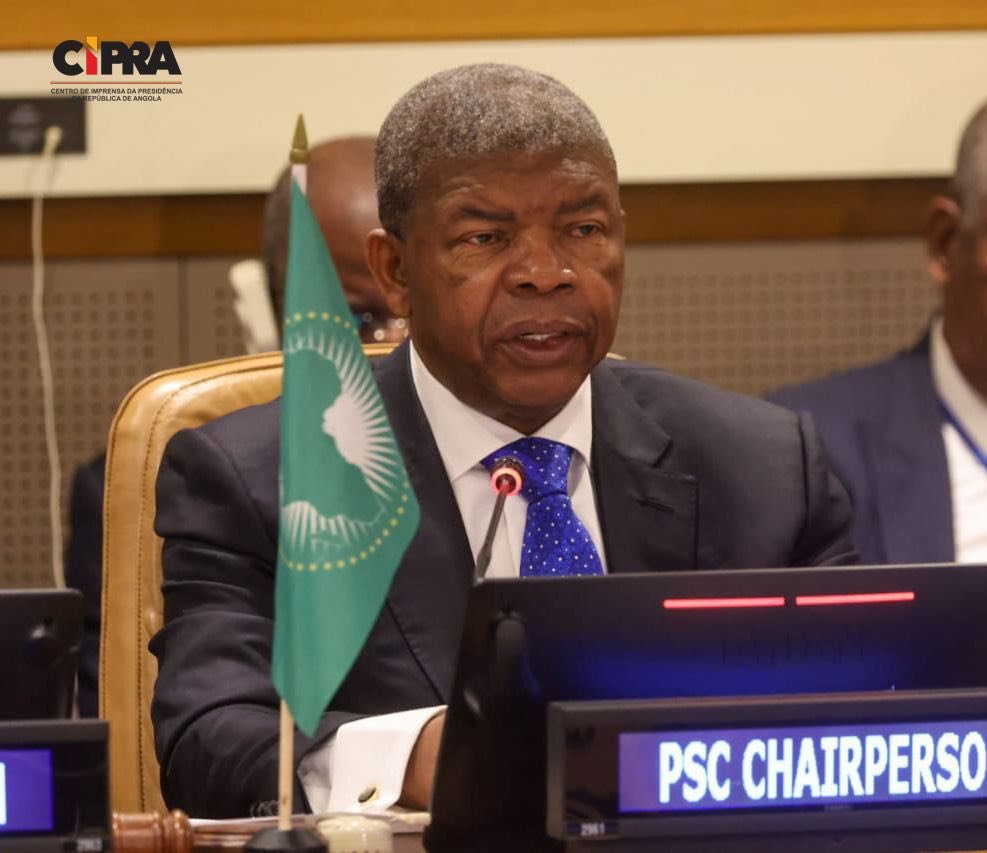 Presidente João Lourenço discursa na reunião do Conselho de Paz e Segurança da União Africana, durante a 80ª Assembleia Geral da ONU, em Nova Iorque.